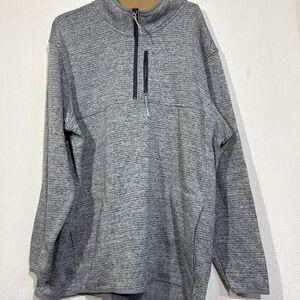 Falls Creek 3XL 3/4 Zip Pullover Heavy Top With Accent Zippers And Side Pockets
